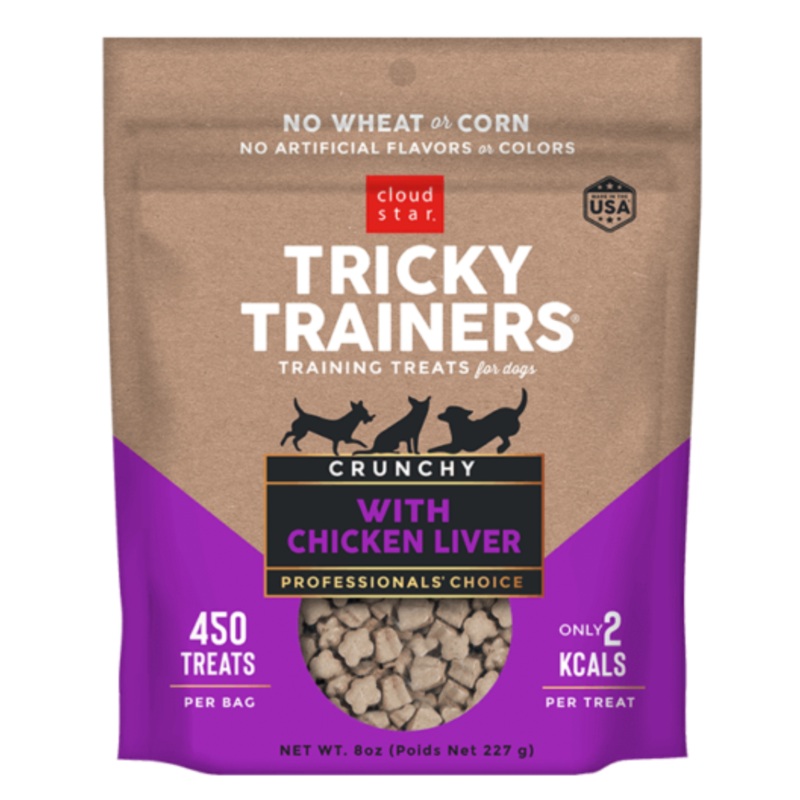 Cloud Star Tricky Trainers Crunchy - Liver Flavour Dog Treats (8oz/227g)