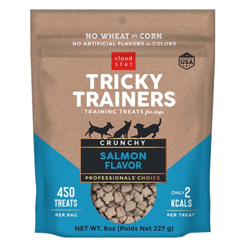 Cloud Star Tricky Trainers Crunchy - Salmon Flavour Dog Treats (8oz/227g)