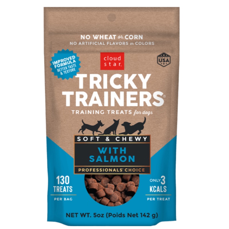Cloud Star Tricky Trainers Soft & Chewy - Salmon Dog Treats (5oz/142g)