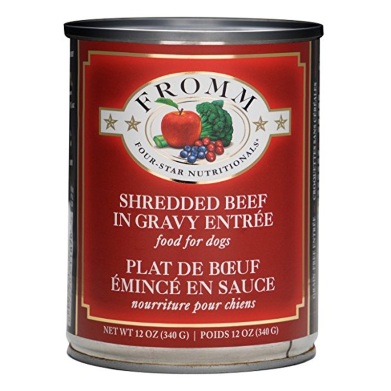 Fromm Four Star Shredded Beef in Gravy Entre Canned Dog Food (12oz/340g)