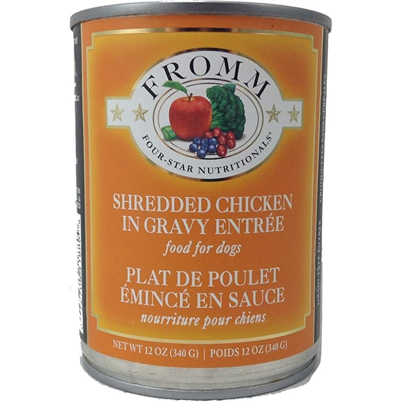 Fromm Four Star Shredded Chicken in Gravy Entre Canned Dog Food (12oz/340g)