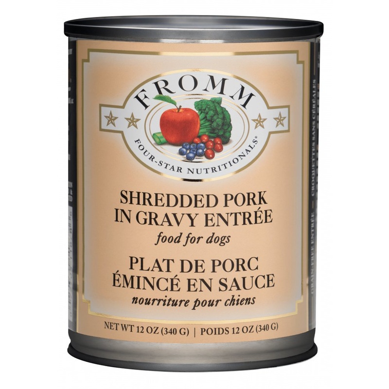 Fromm Four Star Shredded Pork in Gravy Entre Canned Dog Food (12oz/340g)