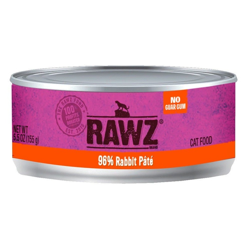 Rawz 96% Rabbit Pt Canned Cat Food (5.5oz/155g)