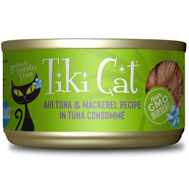Tiki Cat Luau - Ahi Tuna & Mackerel GF Canned Cat Food (2.8oz/80g)