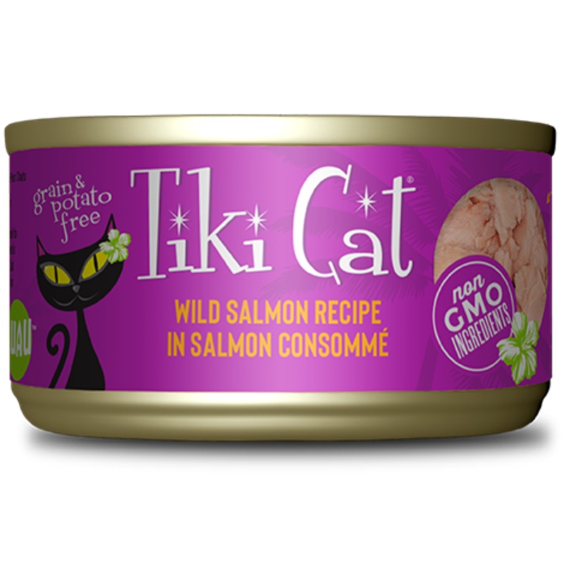 Tiki Cat Luau - Wild Salmon in Consomm GF Canned Cat Food (2.8oz/80g)
