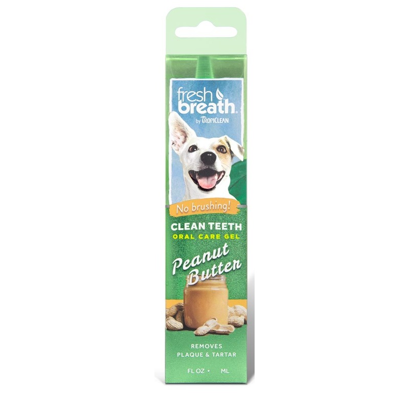 TropiClean Fresh Breath Peanut Butter Dental Gel for Dogs (4oz/118ml)