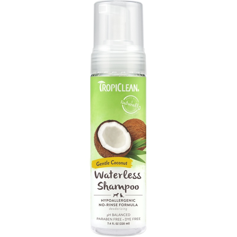 TropiClean Hypoallergenic Waterless Dog Shampoo (7.4oz/220ml)