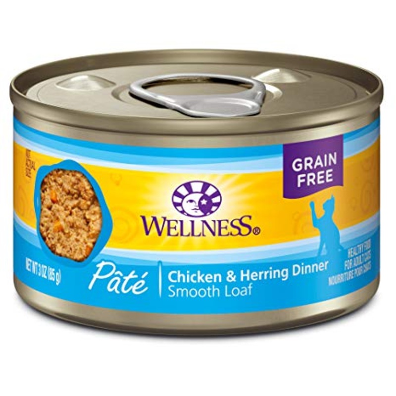 Wellness Chicken & Herring Pt GF Canned Cat Food