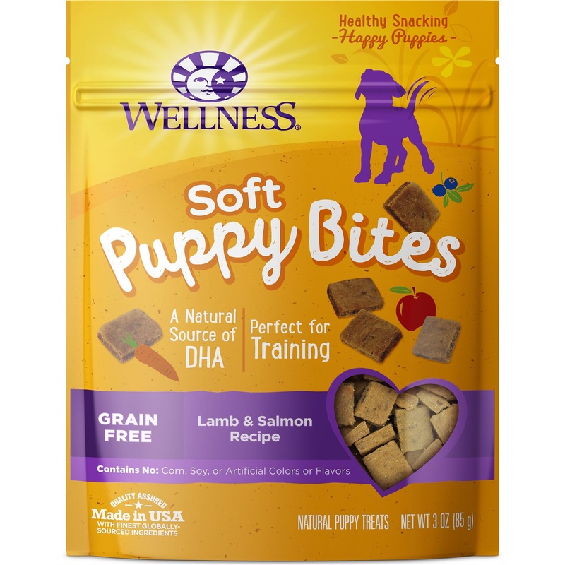 Wellness Soft Puppy Bites - Lamb & Salmon GF Dog Treats