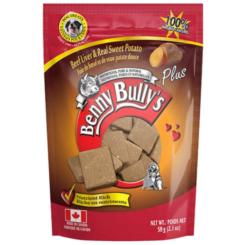 Benny Bully's Beef Liver plus Sweet Potato Dog Treats (2.1oz/58g)