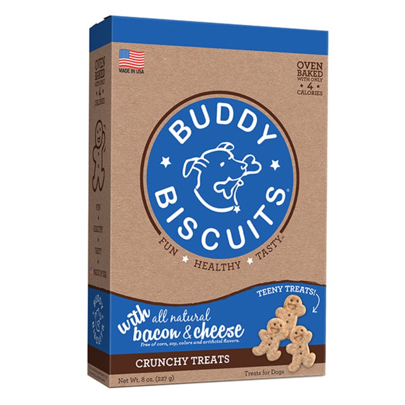 Buddy Biscuits - Original Bacon & Cheese Crunchy Dog Treats - Teeny (8oz/227g)