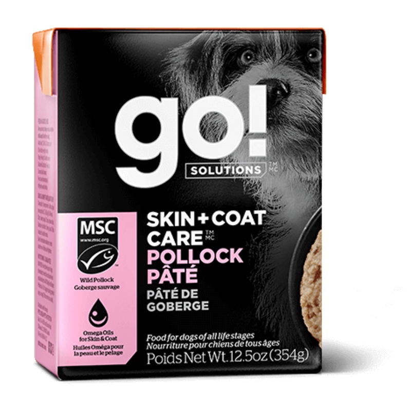 Go! Solutions Skin & Coat Pollock Pt Tetra Pak Dog Food (12.5oz/354g)