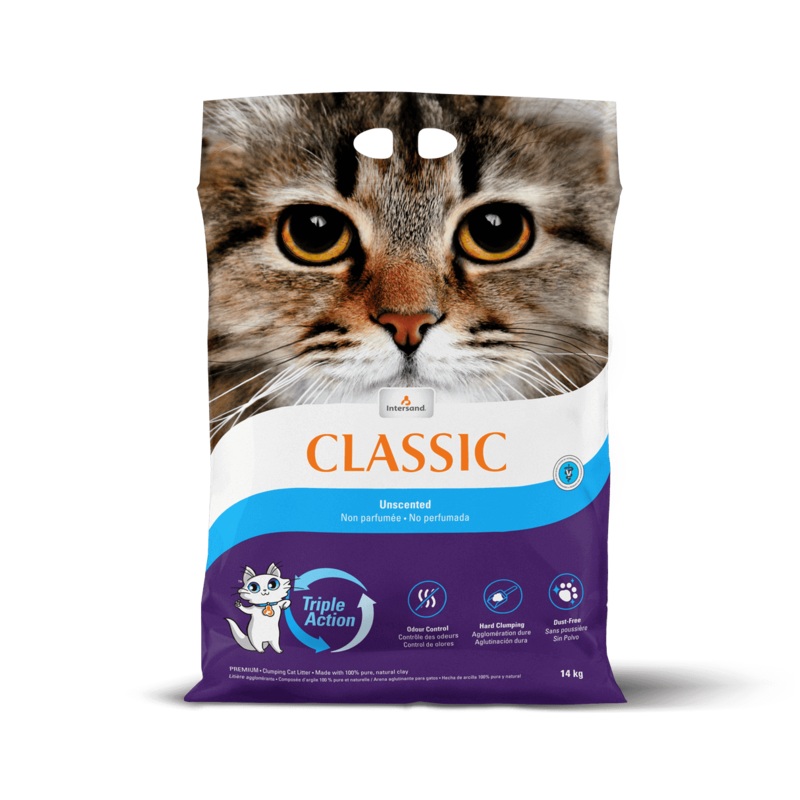 Intersand Premium Clumping Unscented Cat Litter (14kg/30lb)