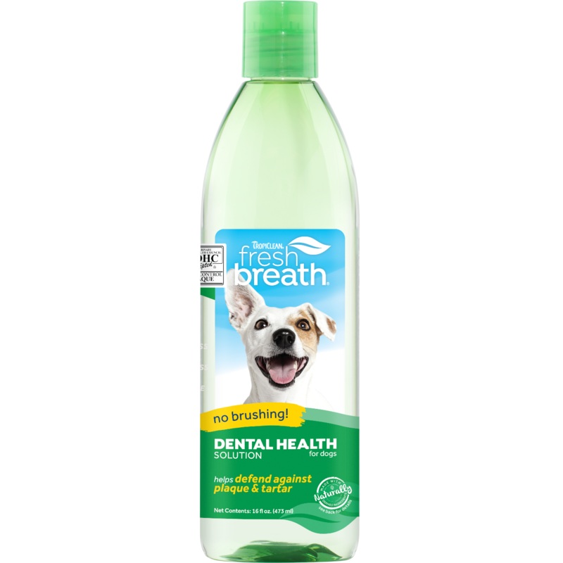 TropiClean Fresh Breath Oral Care Solution Water Additive (16oz/473ml)