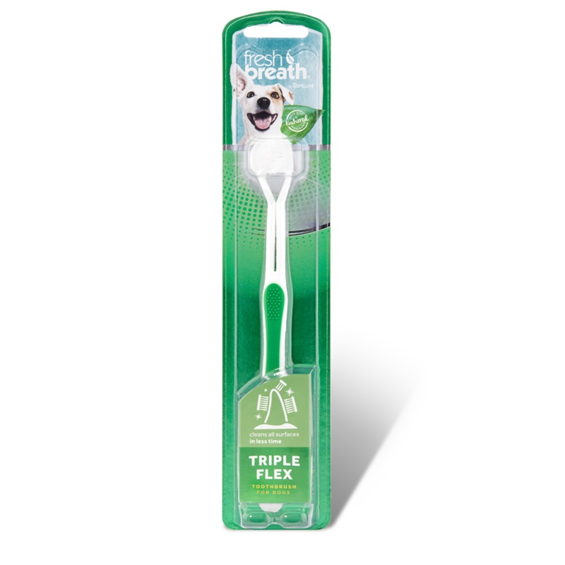 TropiClean Fresh Breath Triple Flex Toothbrush for Large Dogs