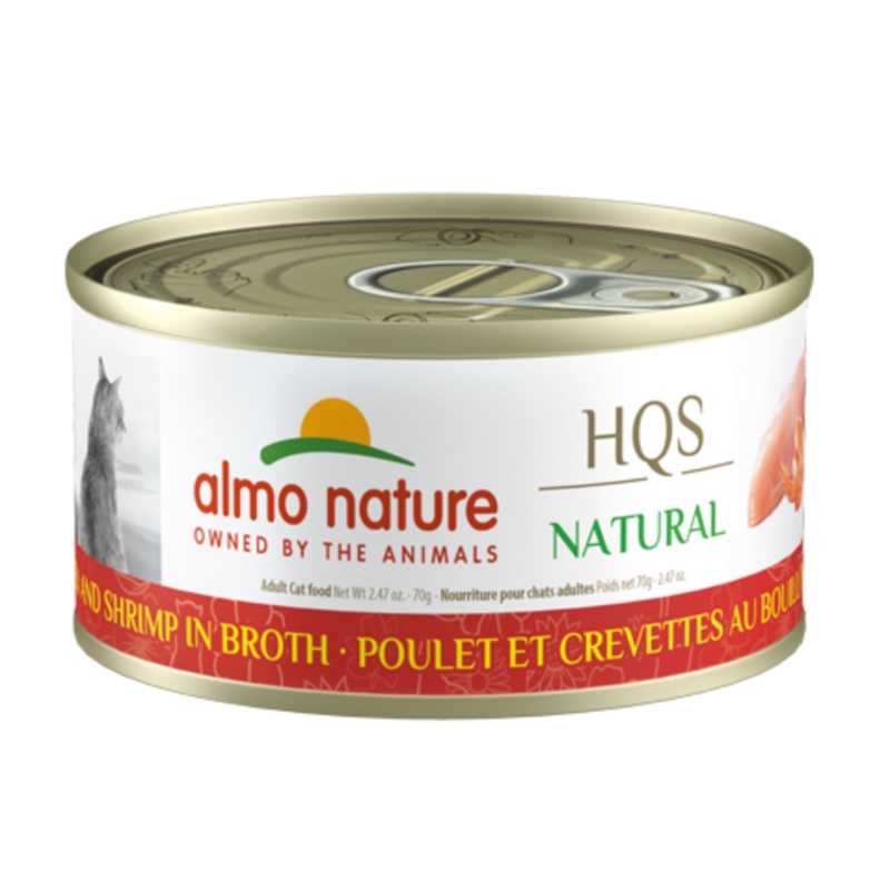 Almo HQS Nature Chicken & Shrimp in Broth GF Canned Cat Food (70g/2.47oz)