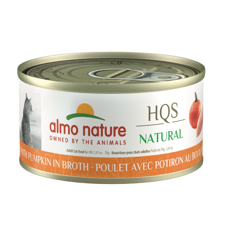Almo HQS Nature Chicken with Pumpkin in Broth GF Canned Cat Food (70g/2.47oz)