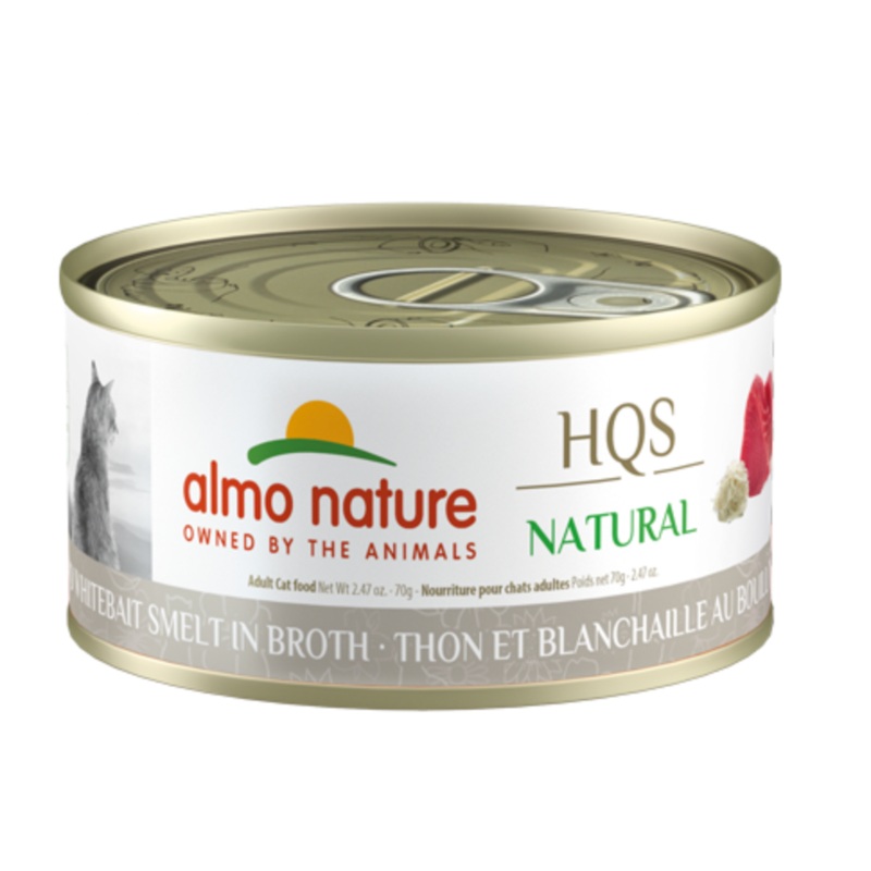 Almo Nature Tuna & Whitebait Smelt in Broth Canned Cat Food (70g/2.47oz)