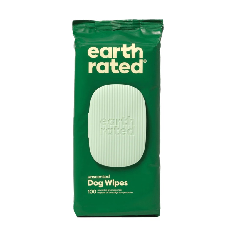 Earth Rated Grooming Wipes Unscented 100 Pack