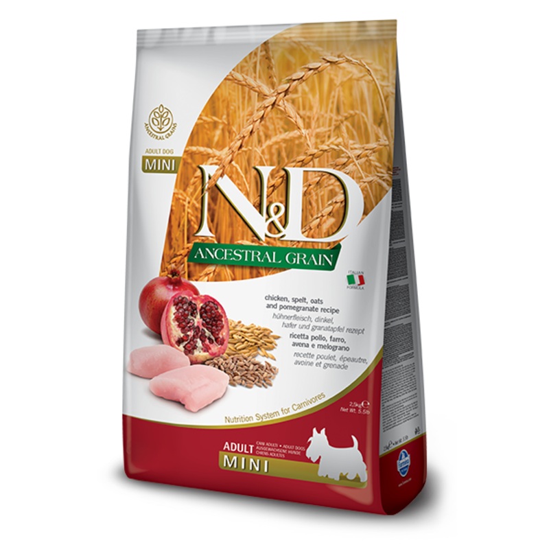 Farmina N&D Ancestral Grain - Chicken & Pomegranate Mini Adult Dog Food