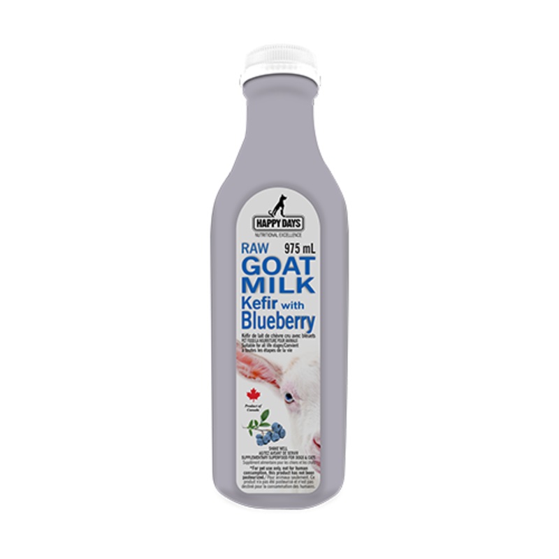 Happy Days Raw Fermented Frozen Goat Milk - Kefir with Blueberries