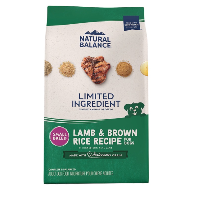 Natural Balance L.I.D. Lamb and Brown Rice Small Breed Bites Dog Food (1.81kg/4lb)