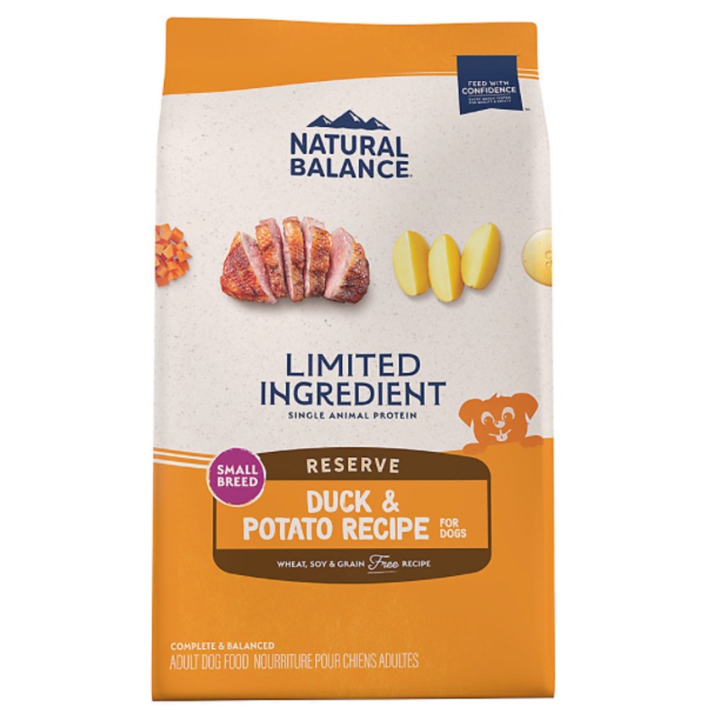Natural Balance L.I.D. Potato & Duck Small Breed Bites GF Dog Food (1.81kg/4lb)