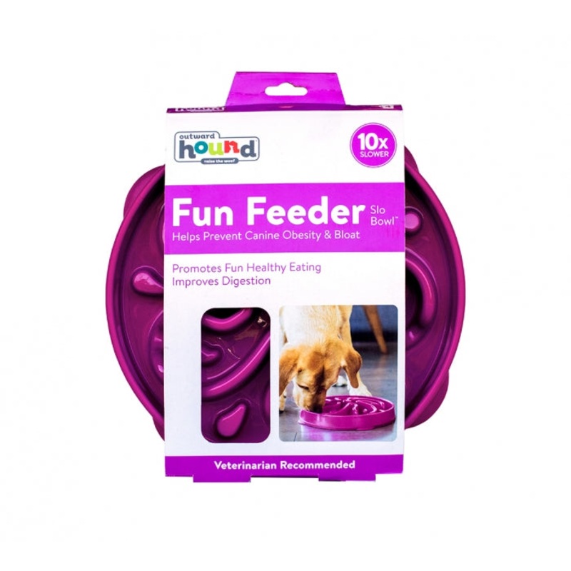 Outward Hound Fun Feeder Slo-Bowl - Purple