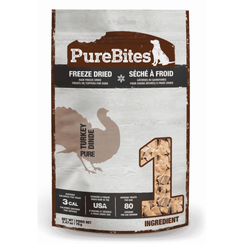 Purebites Freeze Dried Turkey Dog Treat (2.47oz/70g)