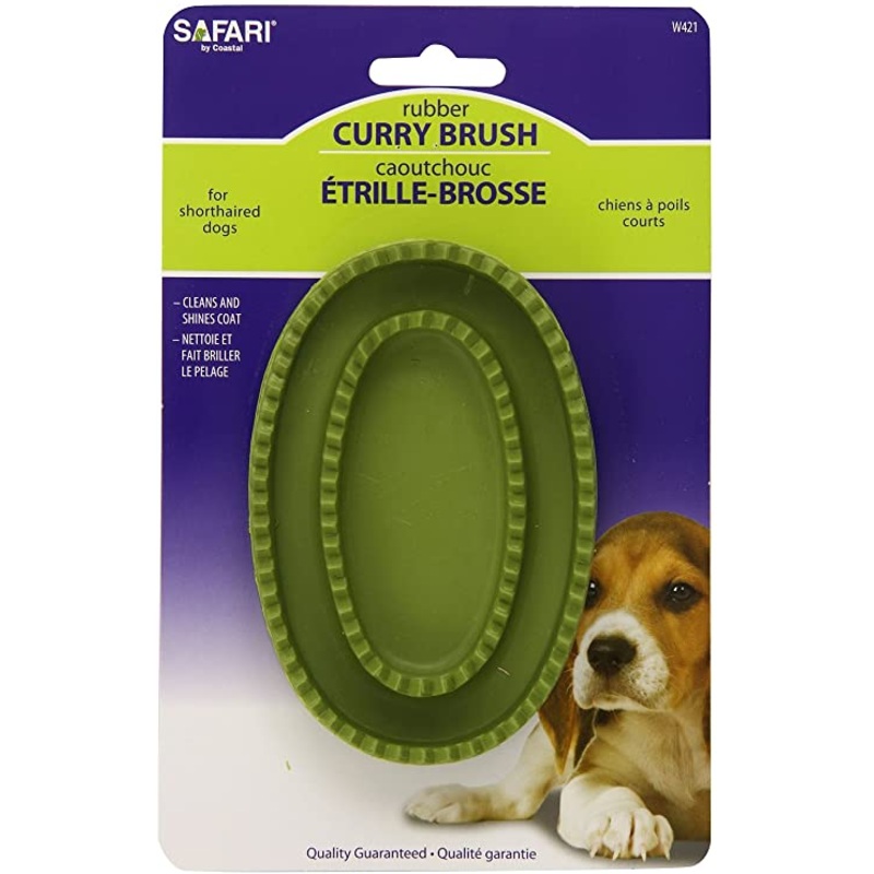 Safari Rubber Curry Dog Brush