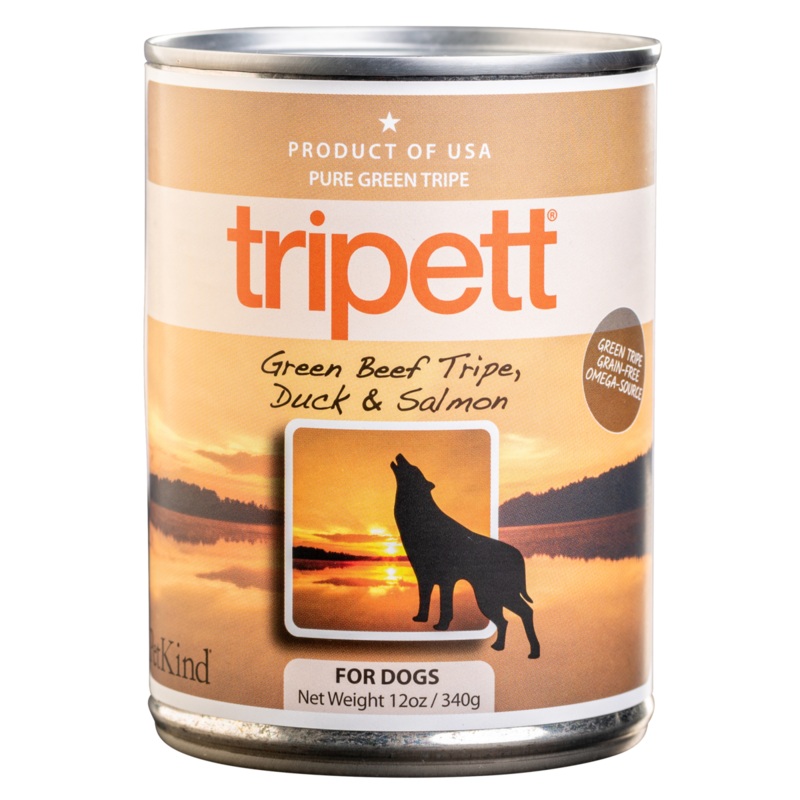 Tripett Green Beef Tripe, Duck & Salmon GF Canned Dog Food (12oz/340g)