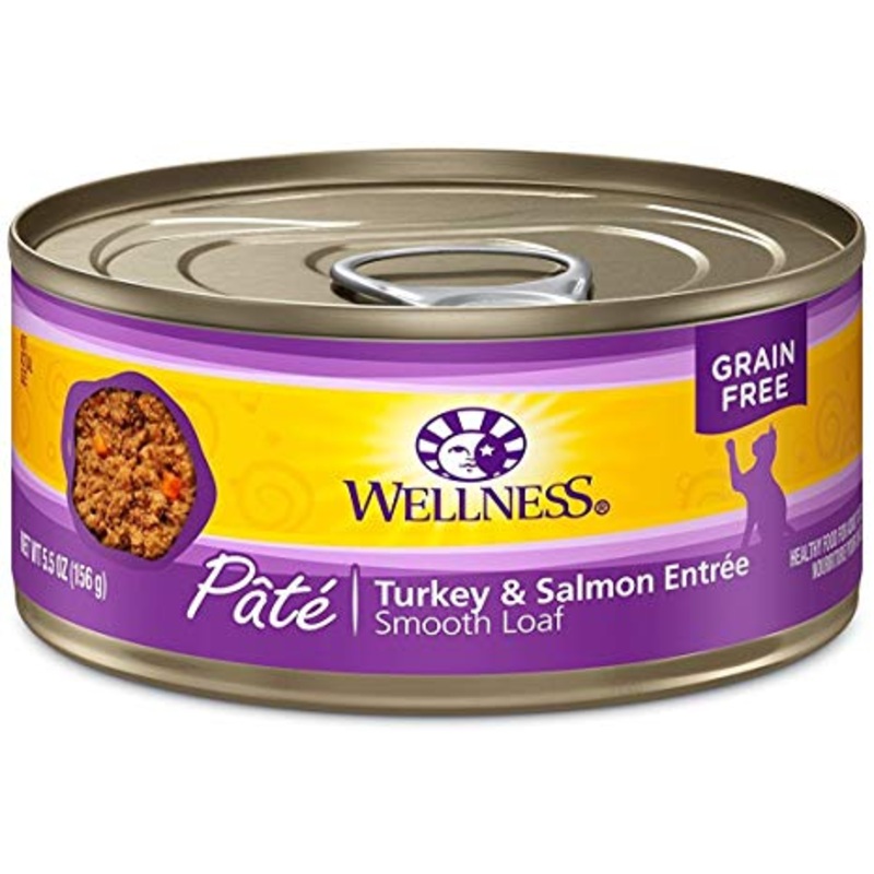 Wellness Turkey & Salmon Smooth Loaf Pt GF Canned Cat Food