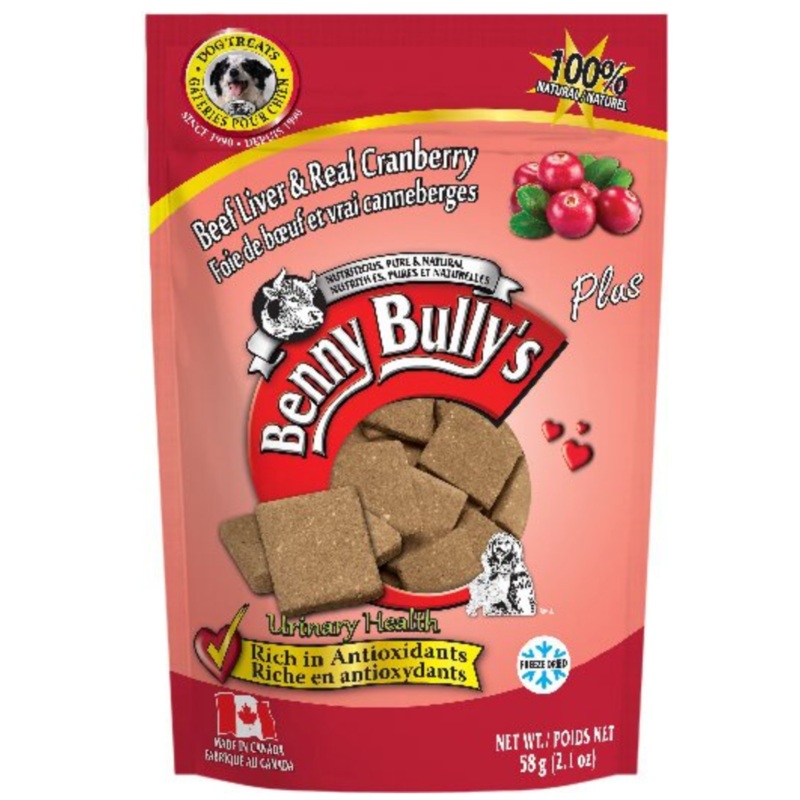 Benny Bully's Beef Liver plus Real Cranberry Dog Treats (2.1oz/58g)
