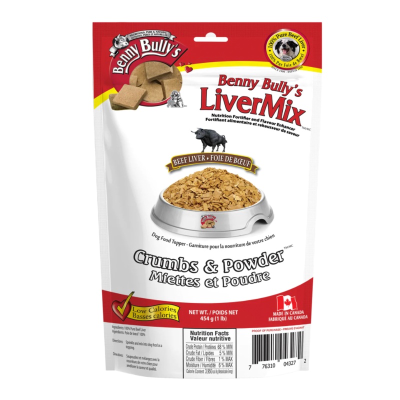 Benny Bully's Liver Mix Crumbs & Powder (454g/1lb)