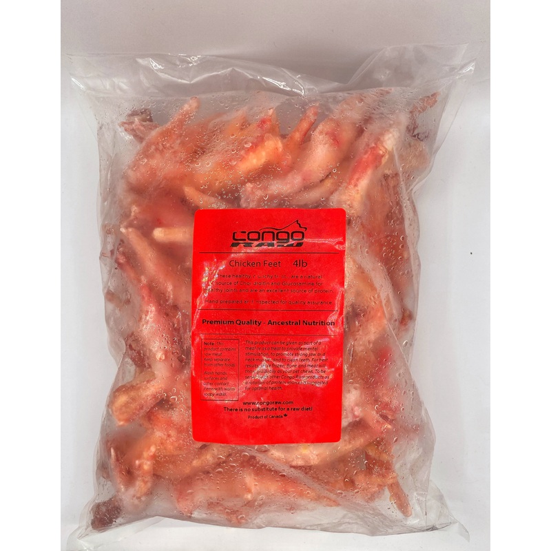 Congo Raw Natural Chicken Feet (4lb)