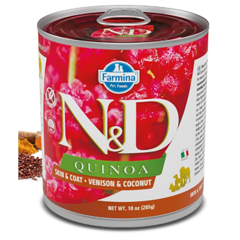 Farmina Quinoa Skin & Coat Venison & Coconut Canned Dog Food (4.9oz/138g)