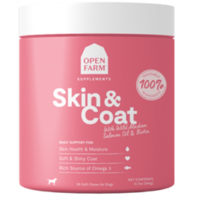 Open Farm Supplements - Skin & Coat Chews for Dogs (90 ct)