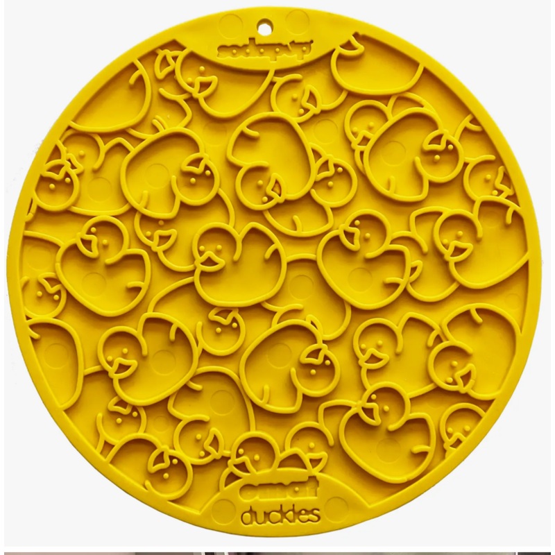 SodaPup Duckies Enrichment Lick Mat - Yellow