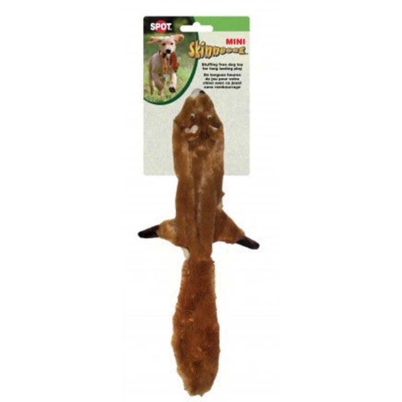 SPOT Skinneeez - Squirrel for Mini/Small Dogs Dog Toy (14")