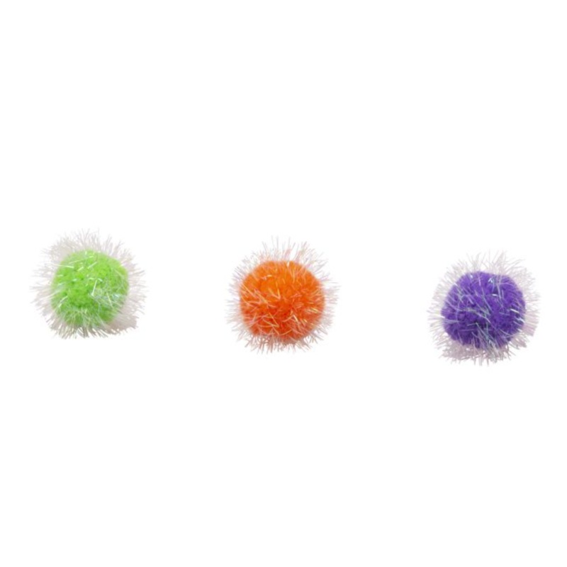 Bud'Z Coloured PomPom Cat Toy (Bulk)