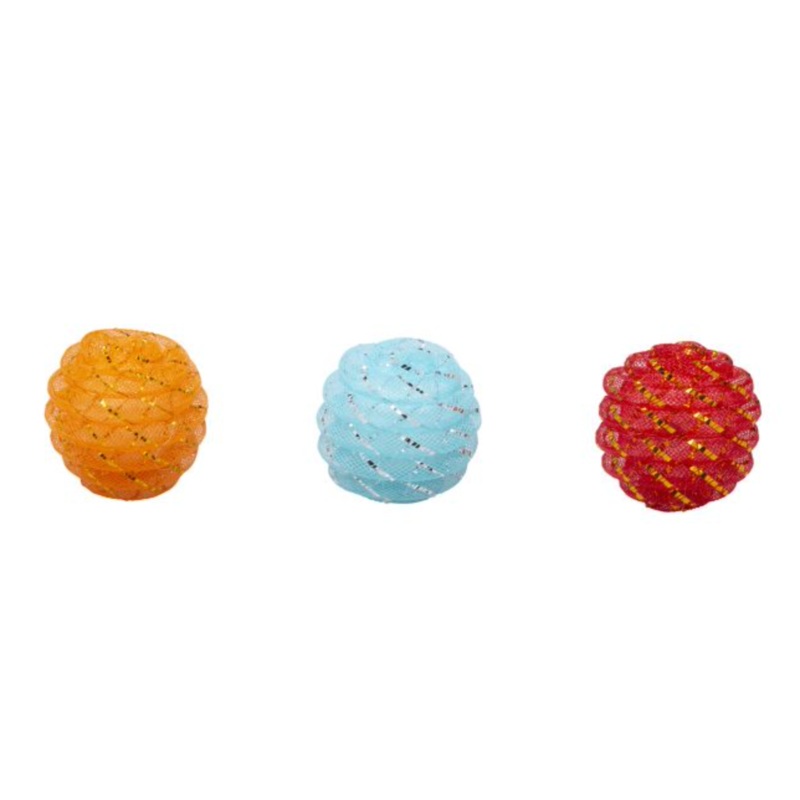 BUD'Z Coloured Spiral Ball Cat Toy (Bulk)