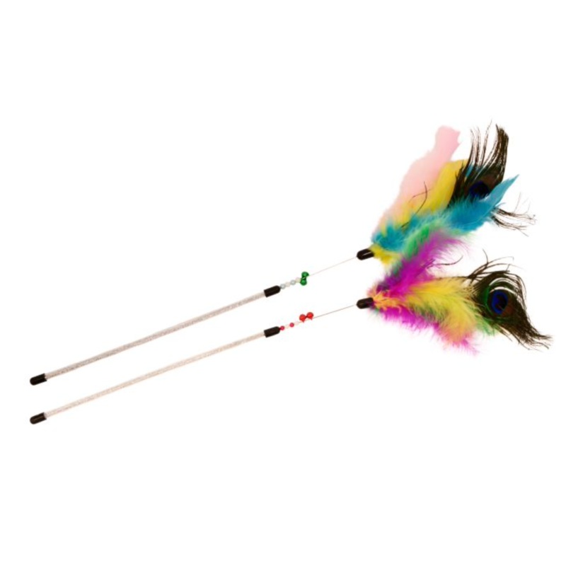 Bud'Z Feather Duster Multicoloured Cat Toy (35cm)