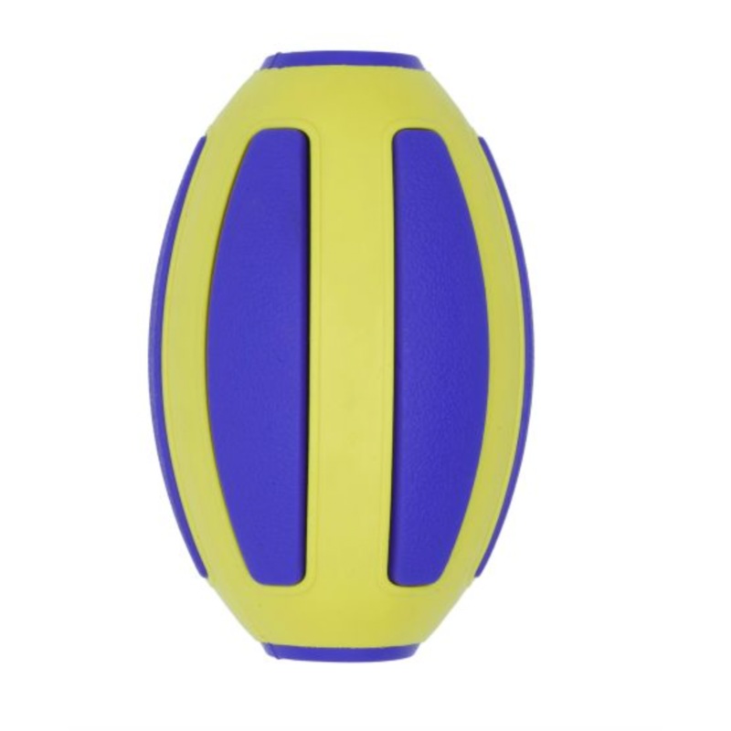 Bud'z Rubber Astro Yellow Football Dog Toy (4")