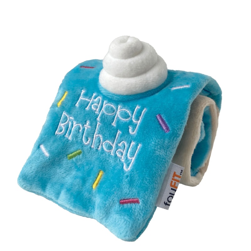 FouFouBrands Birthday Cake Roll Dog Toy