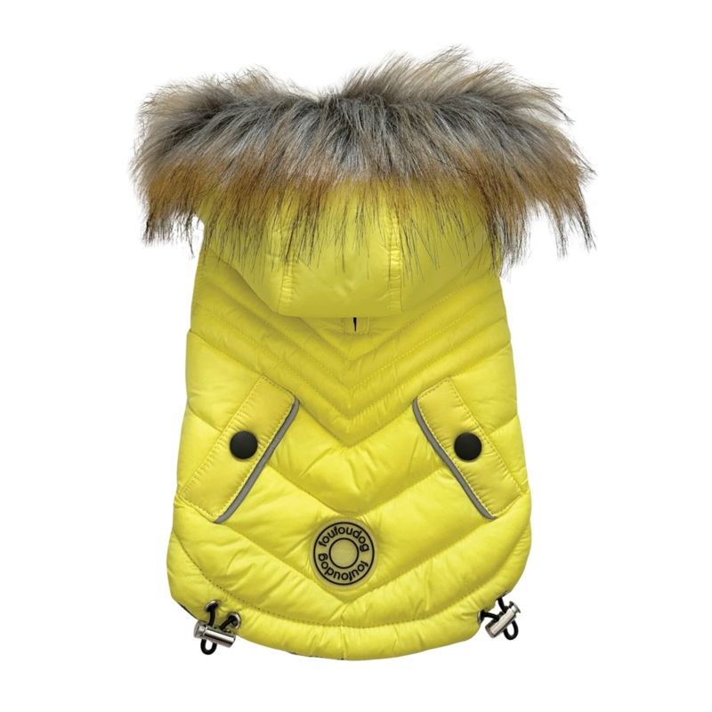 FoufouBrands Neon Fouski Dog Coat