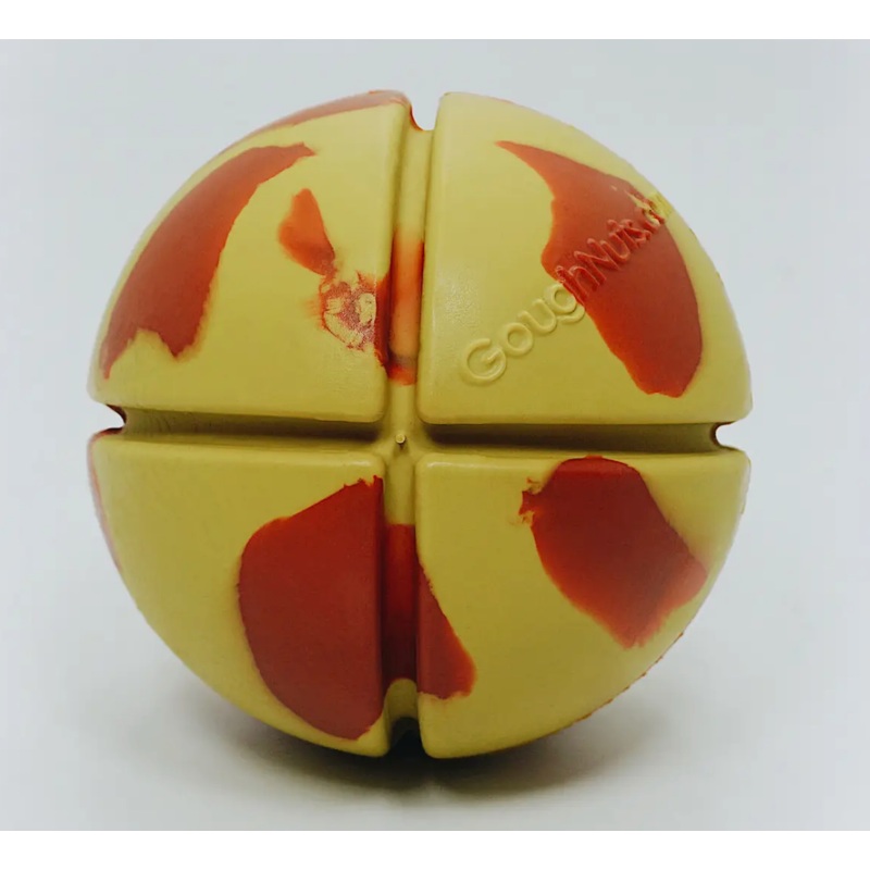 Goughnuts Interactive Yellow Ball Dog Toy