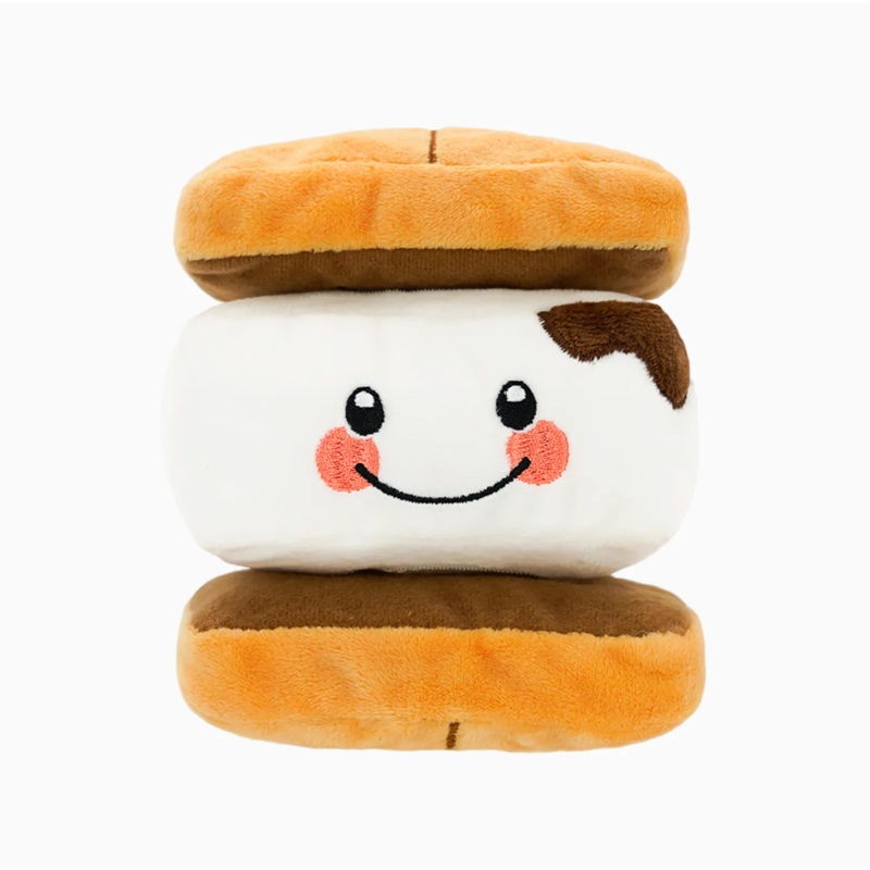 HugSmart Fuzzy Friendz Camping Pups - S'more Dog Toy
