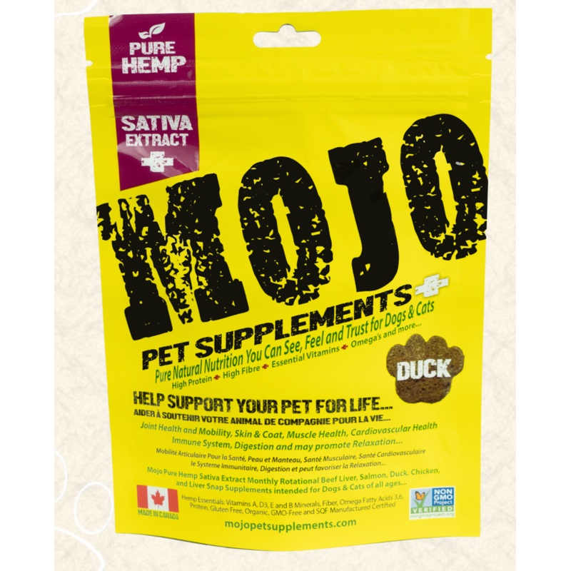 Mojo Pure Hemp Duck with Sativa Extract Supplement for Dogs
