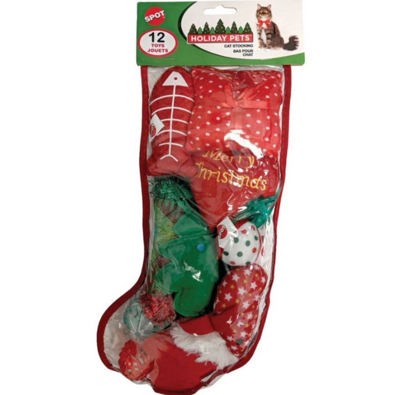 SPOT Holiday Stocking Cat Toy Pack - Large (12 pc)