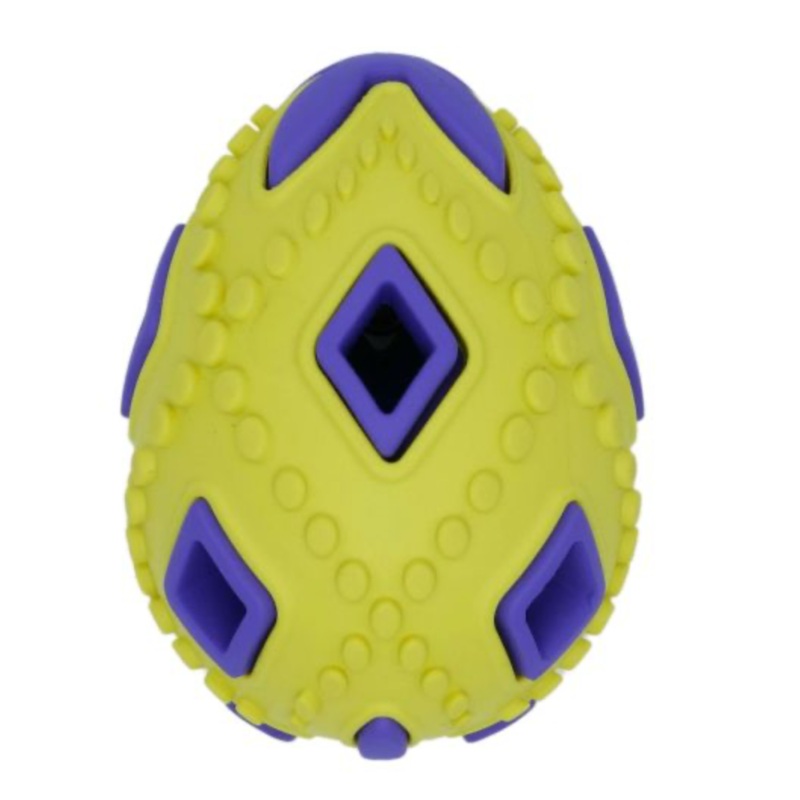 Bud'z Rubber - Astro Yellow Egg Dog Toy (2.5")